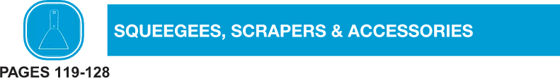 Squeegees, Scrapers, and Accessories
